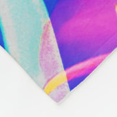 Moderne Abstrakte Blumenfarbe Fleecedecke (Ecke)