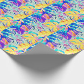 Moderne Abstrakte Blumenfarbe Geschenkpapier (Ecke)