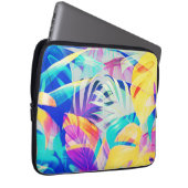 Moderne Abstrakte Blumenfarbe Laptopschutzhülle (Vorne Rechts)