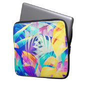 Moderne Abstrakte Blumenfarbe Laptopschutzhülle (Vorderseite Links)