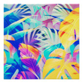 Moderne Abstrakte Blumenfarbe Poster (Vorderseite)