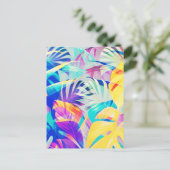 Moderne Abstrakte Blumenfarbe Postkarte (Stehend Vorderseite)