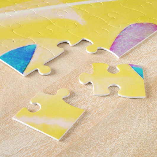 Moderne Abstrakte Blumenfarbe Puzzle (Seite)