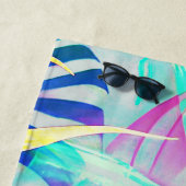 Moderne Abstrakte Blumenfarbe Strandtuch (Beispiel)