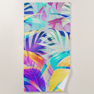 Moderne Abstrakte Blumenfarbe Strandtuch
