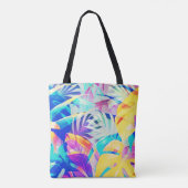 Moderne Abstrakte Blumenfarbe Tasche (Rückseite)