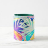 Moderne Abstrakte Blumenfarbe Tasse (Zentrum)