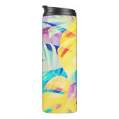 Moderne Abstrakte Blumenfarbe Thermosbecher (Nach rechts gedreht)