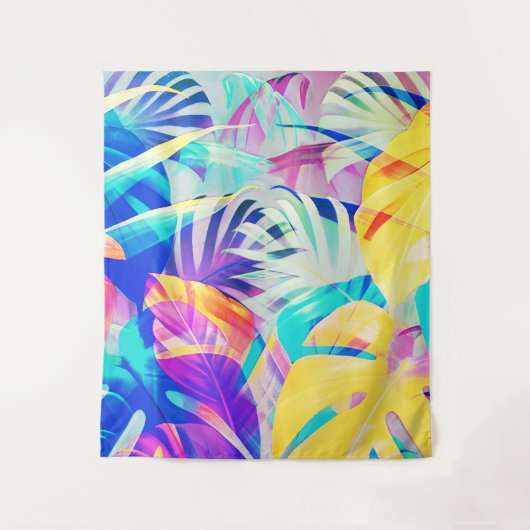 Moderne Abstrakte Blumenfarbe Wandteppich (Vorderseite)