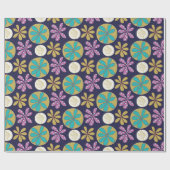 Moderne Abstrakte Blumenfarben Geschenkpapier (Flach)