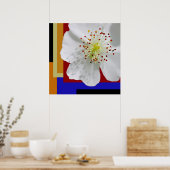 Moderne abstrakte Blumenfeinbildkunst der Frühling Poster (Küche)