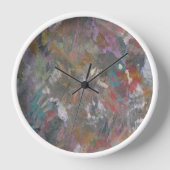 Moderne Abstrakte "Blumengarten" Wall Clock Uhr (Vorderseite)