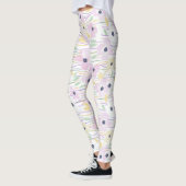 Moderne abstrakte Blumengeometrie (6) Leggings (Links)