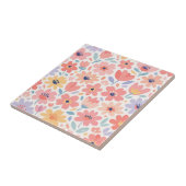 Moderne abstrakte Blumengestaltung Fliese (Seite)