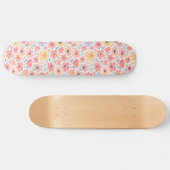 Moderne abstrakte Blumengestaltung Skateboard (Horizontal)