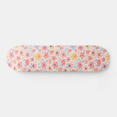 Moderne abstrakte Blumengestaltung Skateboard (Horizontal)