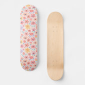 Moderne abstrakte Blumengestaltung Skateboard (Vorderseite)