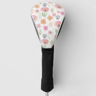 Moderne abstrakte Blumengestaltungslinie (2) Golf Headcover