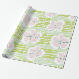 Moderne abstrakte Blumengestaltungslinie (9) Geschenkpapier