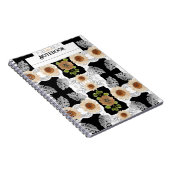 Moderne abstrakte Blumenkunst Notizblock (Rechte Seite)