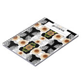 Moderne abstrakte Blumenkunst Notizblock (Linke Seite)