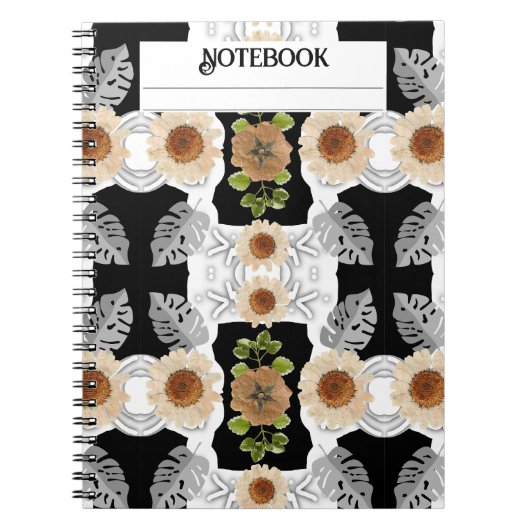 Moderne abstrakte Blumenkunst Notizblock (Vorderseite)