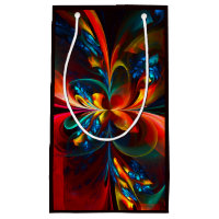 Moderne Abstrakte Blumenkunst Orange Blaues Muster