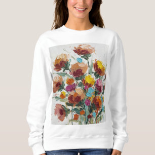 Moderne abstrakte Blumenkunst Sweatshirt