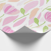 Moderne abstrakte Blumenlinienmuster (1) Geschenkpapier (Ecke)