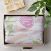 Moderne abstrakte Blumenlinienmuster (1) Seidenpapier (Geschenk)