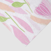 Moderne abstrakte Blumenlinienmuster (1) Seidenpapier (Detail)