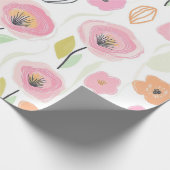 Moderne abstrakte Blumenlinienmuster (2) Geschenkpapier (Ecke)