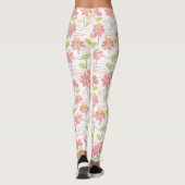 Moderne abstrakte Blumenlinienmuster (3) Leggings (Rückseite)