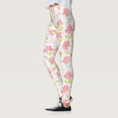 Moderne abstrakte Blumenlinienmuster (3) Leggings (Links)