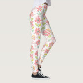 Moderne abstrakte Blumenlinienmuster (3) Leggings (Rechts)