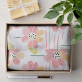 Moderne abstrakte Blumenlinienmuster (3) Seidenpapier (Geschenk)