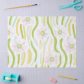 Moderne abstrakte Blumenlinienmuster (4) Seidenpapier (Basteln)