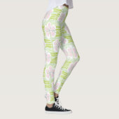 Moderne abstrakte Blumenlinienmuster (9) Leggings (Rechts)