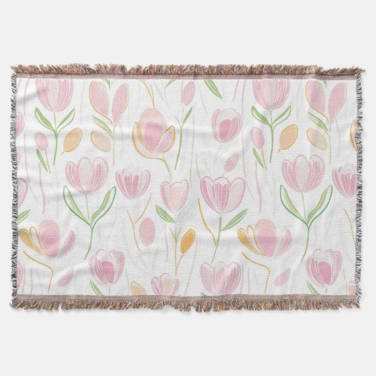 Moderne abstrakte Blumenlinienstruktur (5) Decke (Vorderseite)