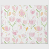 Moderne abstrakte Blumenlinienstruktur (5) Geschenkpapier (Flach)