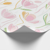 Moderne abstrakte Blumenlinienstruktur (5) Geschenkpapier (Ecke)