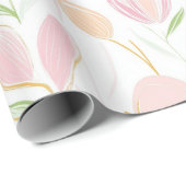 Moderne abstrakte Blumenlinienstruktur (5) Geschenkpapier (Rolleneckpunkt)