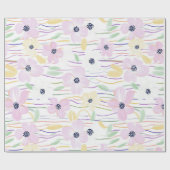 Moderne abstrakte Blumenlinienstruktur (6) Geschenkpapier (Flach)