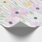Moderne abstrakte Blumenlinienstruktur (6) Geschenkpapier (Ecke)