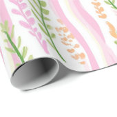 Moderne abstrakte Blumenlinienstruktur (7) Geschenkpapier (Rolleneckpunkt)