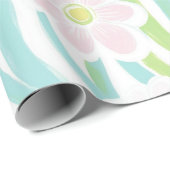Moderne abstrakte Blumenlinienstruktur (8) Geschenkpapier (Rolleneckpunkt)
