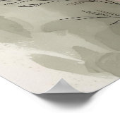 Moderne Abstrakte Blumenmauer Art IV Poster (Ecke)