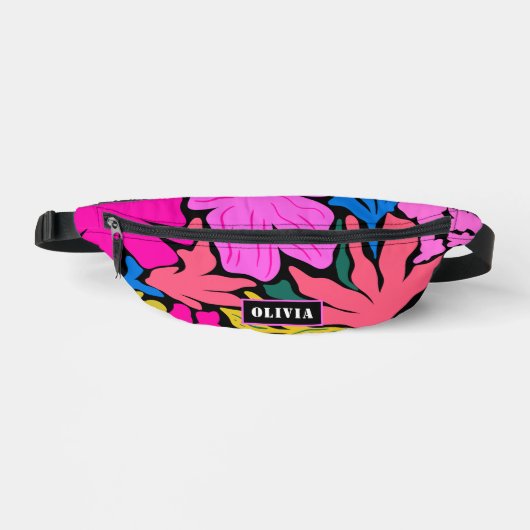 Moderne Abstrakte Blumenmuster Bauchtasche (Vorderseite)