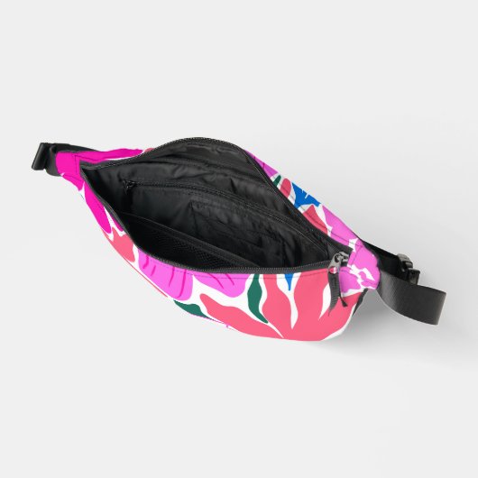 Moderne Abstrakte Blumenmuster Bauchtasche (Offen)