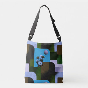 Moderne abstrakte Blumenmuster-Tasche Tragetaschen Mit Langen Trägern